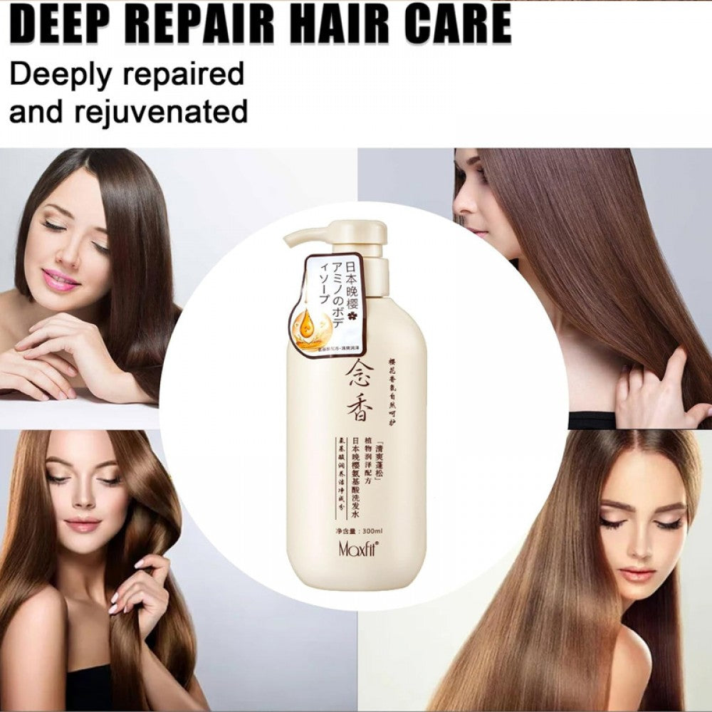 Japanese Amino Shampoo & Conditioner – Hair Repair & Anti-Hair Loss Formula | Smooth, Thick & Nourishing Care (300ml)