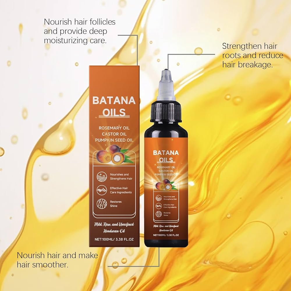 Batana Oil with Rosemary, Castor & Pumpkin Seed Oils – 100% Pure Honduran Blend for Hair Growth, Strength & Shine (120ml)