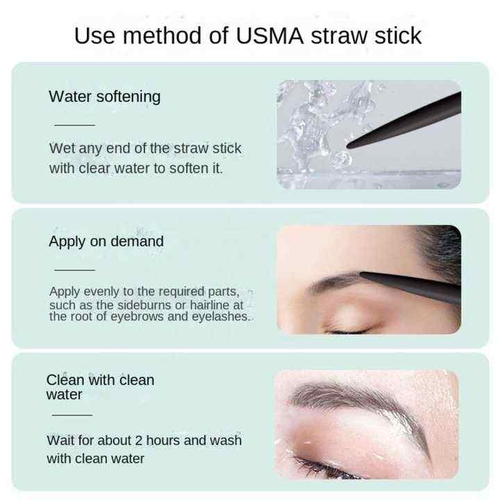 Usma Grass Hair Growth Essence – Natural Eyebrow, Eyelash & Hairline Nourishing Liquid Extract (10ml)