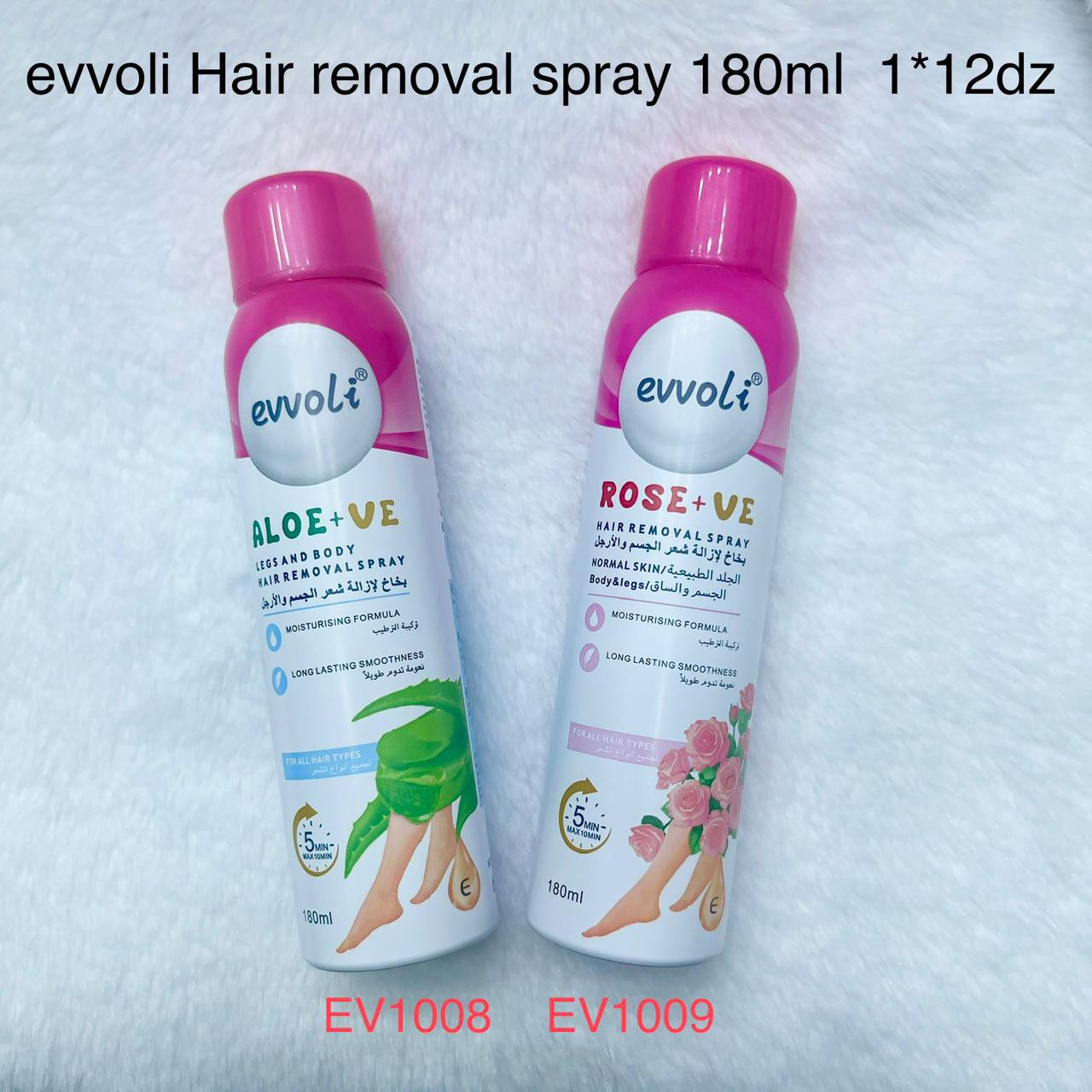 Evvolli Hair Removal Spray 180ml – Fast & Smooth Results for Legs and Body