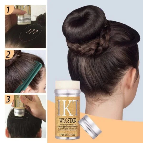 IKT Cire Stick Cheveux – Professional Hair Wax Stick for Smooth Edges, Flyaway Control & Natural Shine (75g)