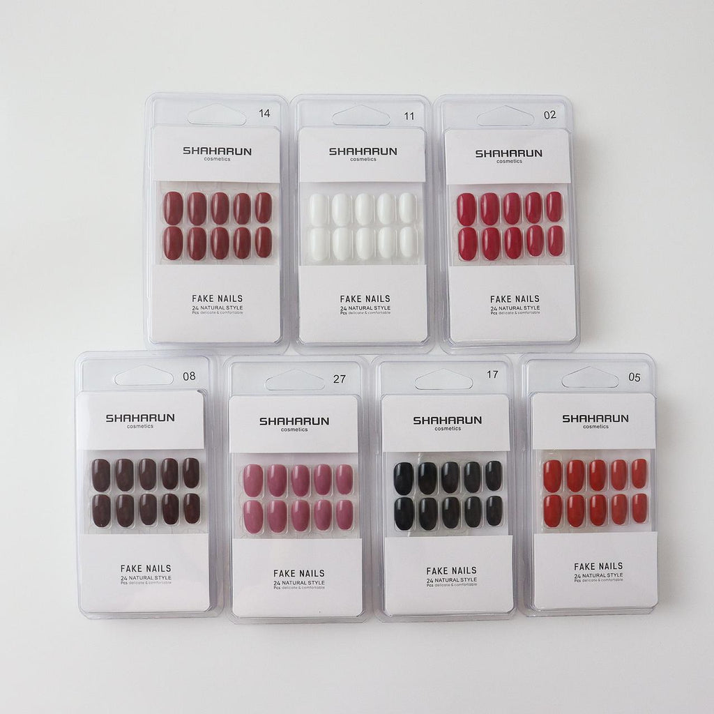 Female Press-On Nails – 12 Packets (20 Pieces Per Packet) – Ready-to-Wear Acrylic Nail Set for Women
